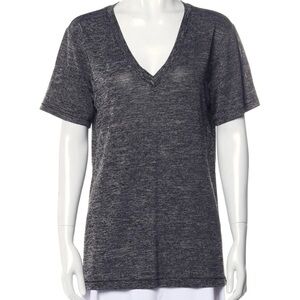 Rag & Bone thin soft v neck short-sleeved T-shirt - grey - size L